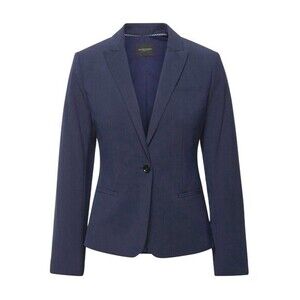Banana Republic Blazer Womens 4 Blue Wool Office Career Chic Minimalist Coat New